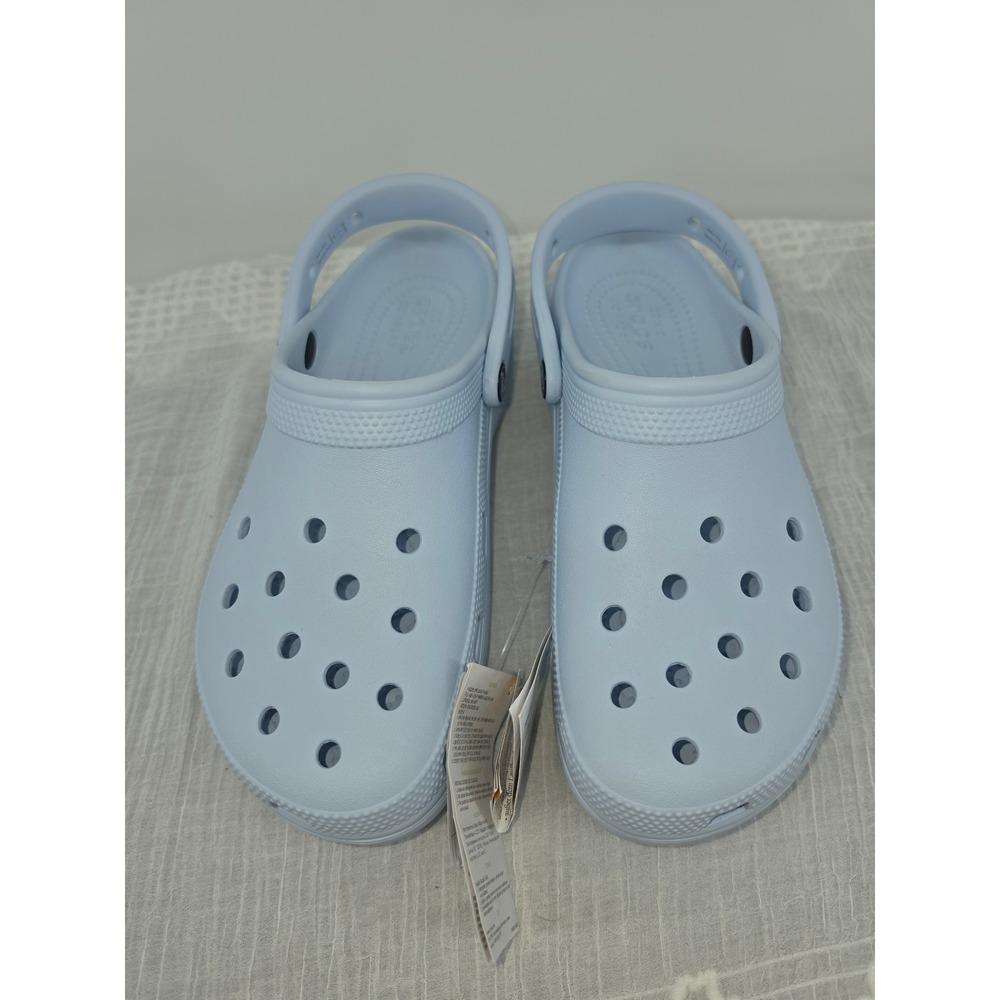 Crocs Classic Platform Clog Moon Jelly Light Blue Womens 9 206750-4JQ